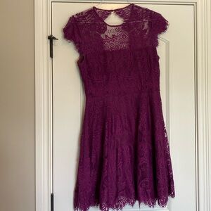 BB Dakota by Steve Madden lace burgundy cocktail Dress size 10